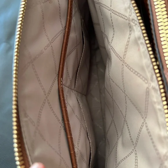 Michael Kors Brown Crocodile Embossed Satchel - Picture 5 of 6